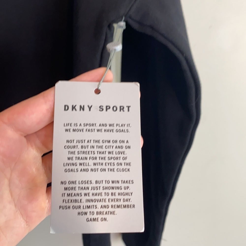 NWT DKNY Sport Cotton Logo Cropped Hoodie Size L - Picture 5 of 15
